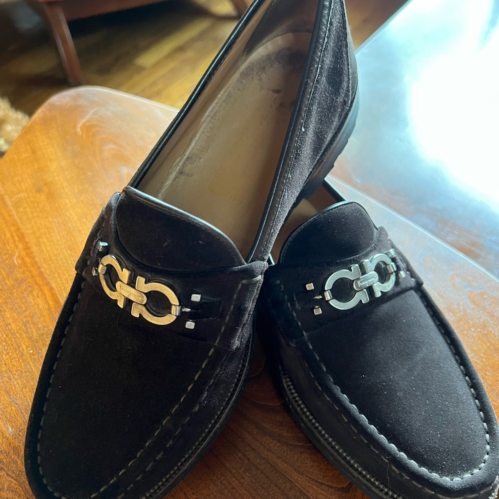 MENS SUEDE FERRAGAMO LOAFERS